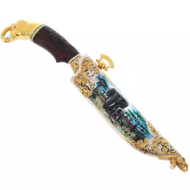 Нож из дамаска "Слон" Златоуст