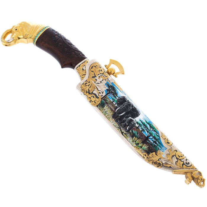 Knife from Damascus "Elephant" Zlatoust