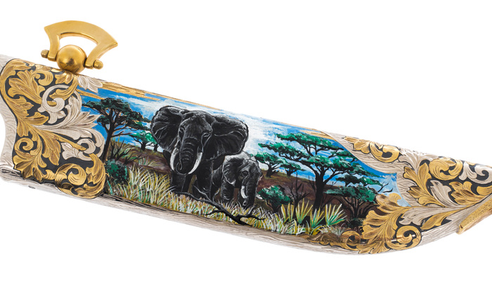 Knife from Damascus "Elephant" Zlatoust