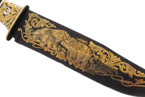 Knife from Damascus "Elephant" Zlatoust