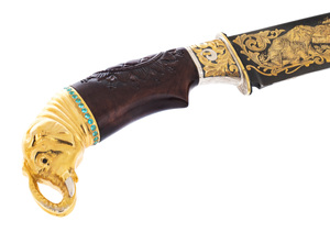 Knife from Damascus "Elephant" Zlatoust