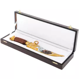 Нож "Саблезубый тигр" с эмалями, Златоуст