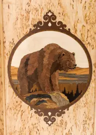 Нарды из карельской березы "Медведь" большие Нарды из карельской березы "Медведь" большие