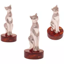 Сувенир из янтаря "Киса"