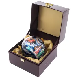 Ёлочный шар "Дед Мороз и Снегурочка", Палех Ёлочный шар "Дед Мороз и Снегурочка", Палех