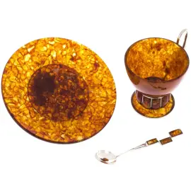 Чайный набор из янтаря "Аркада"