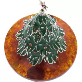 Сувенир из янтаря "Новогодняя ель"