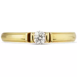 Кольцо из желтого золота с бриллиантом