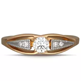 Кольцо из красного золота с бриллиантами