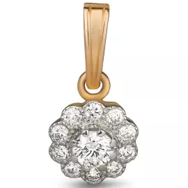 Подвеска из красного золота с бриллиантами
