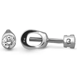 Серьги из белого золота с бриллиантами