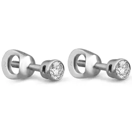 Серьги из белого золота с бриллиантами