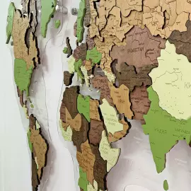 Карта мира, многоуровневая 3D "Avocado", на заказ