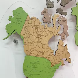 Карта мира, многоуровневая 3D "Avocado", на заказ