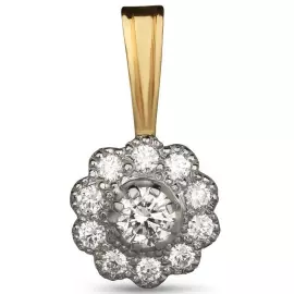 Подвеска из желтого золота с бриллиантами