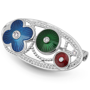 White gold brooch with diamonds
