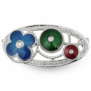 White gold brooch with diamonds