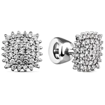 Earrings in white gold with diamonds