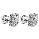 Earrings in white gold with diamonds