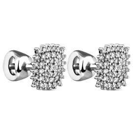 Серьги из белого золота с бриллиантами