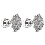 Earrings in white gold with diamonds