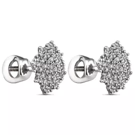 Серьги из белого золота с бриллиантами