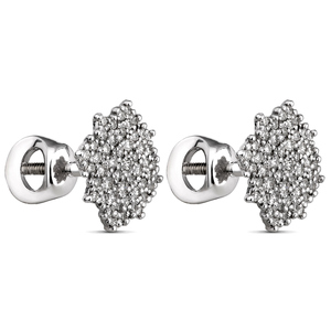 Earrings in white gold with diamonds