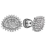 Earrings in white gold with diamonds
