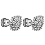 Earrings in white gold with diamonds