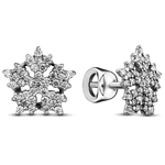 Earrings in white gold with diamonds