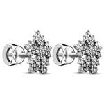 Earrings in white gold with diamonds