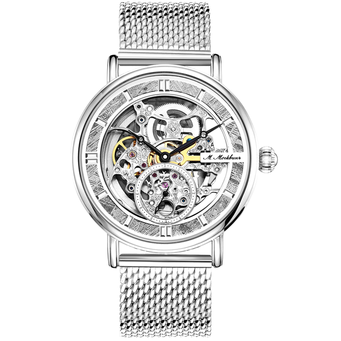 Automatic mechanical wristwatch Lincor "Meteorite" silver