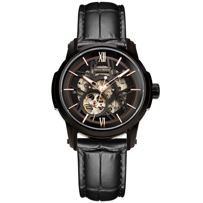 Mikhail Moskvin "Elegance" Self-winding Wristwatch with Black Strap