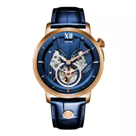 Наручные механические часы с автоподзаводом Lincor UNI 7235 синие