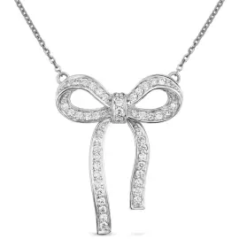 White gold necklace with diamonds
