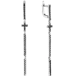 Earrings in white gold with diamonds