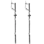 Earrings in white gold with diamonds