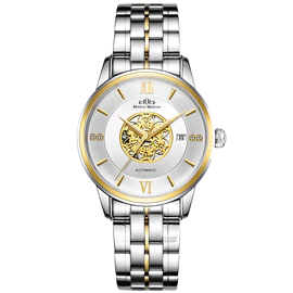 Наручные механические часы с автоподзаводом Mikhail Moskvin "Elegance" серебристо-золотистые