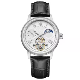 Наручные механические часы с автоподзаводом Mikhail Moskvin "Elegance" с черным ремешком