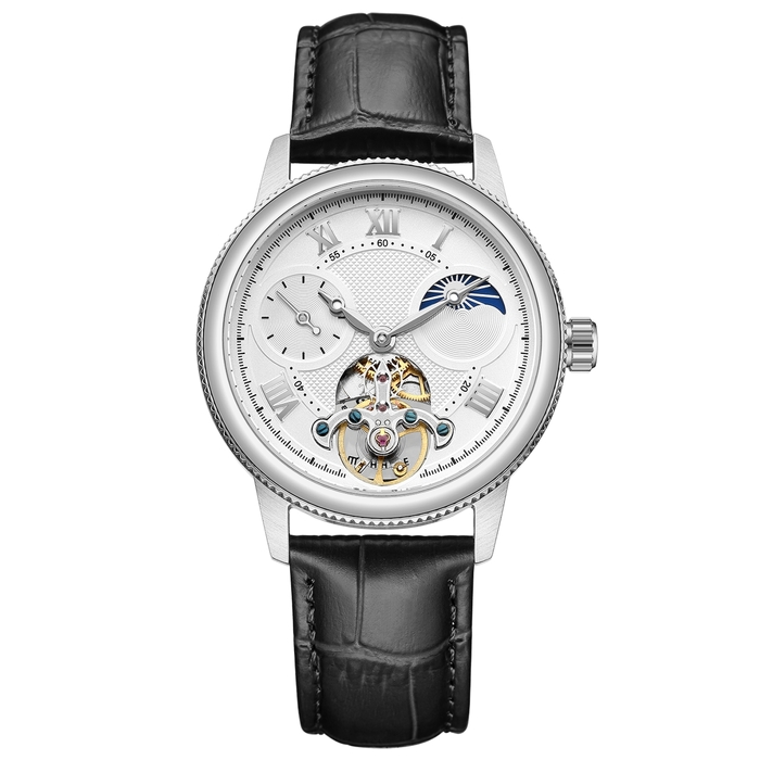 Mikhail Moskvin "Elegance" Self-winding Mechanical Wristwatch with Black Strap