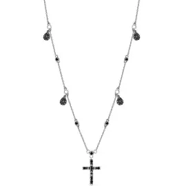 White gold necklace with diamonds