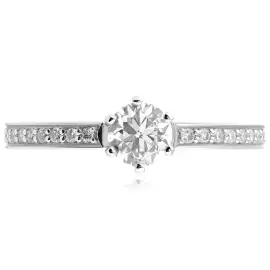 Кольцо из белого золота с бриллиантами