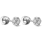Earrings in white gold with diamonds