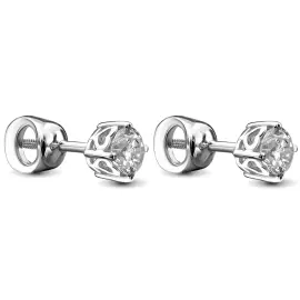 Серьги из белого золота с бриллиантами