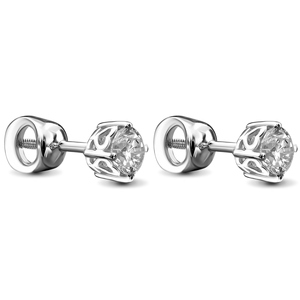 Серьги из белого золота с бриллиантами