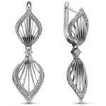 Earrings in white gold with diamonds