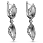 Earrings in white gold with diamonds