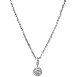 White gold necklace with diamonds