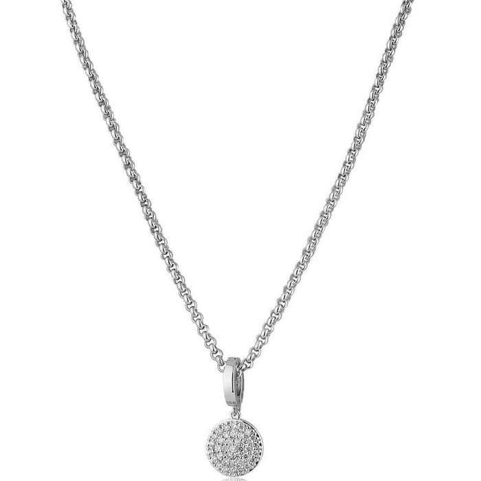 White gold necklace with diamonds