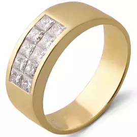 Кольцо из желтого золота с бриллиантами